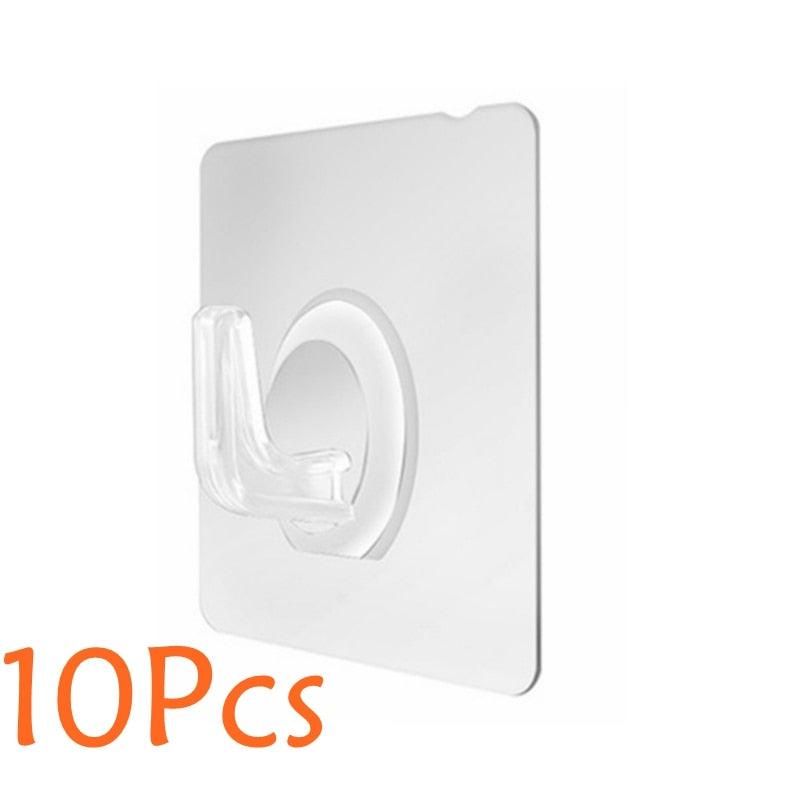 Self-Adhesive Wall Storage Hooks, No-Drill