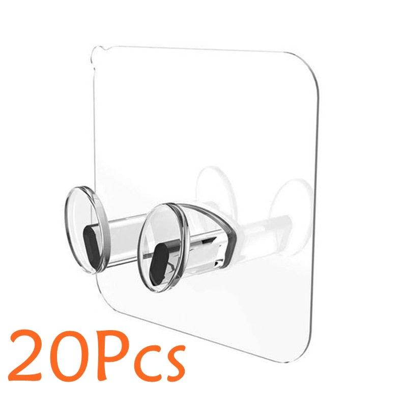Self-Adhesive Wall Storage Hooks, No-Drill