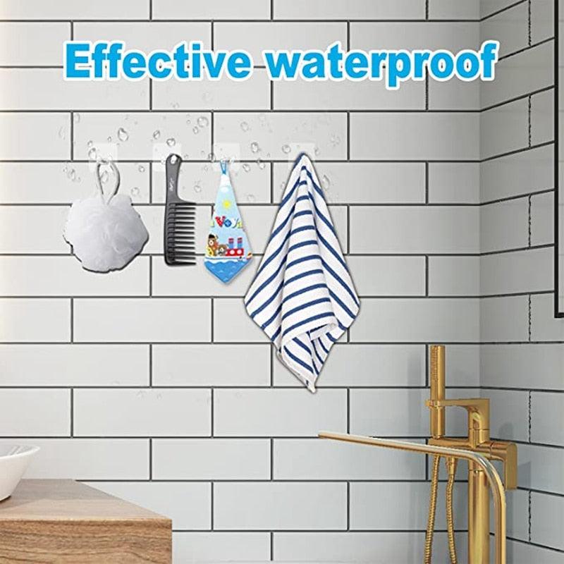 Self-Adhesive Wall Storage Hooks, No-Drill