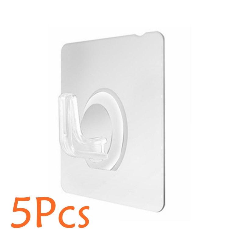 Self-Adhesive Wall Storage Hooks, No-Drill