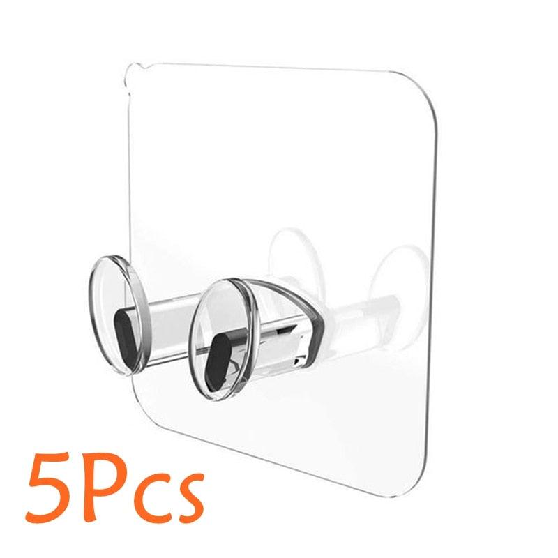 Self-Adhesive Wall Storage Hooks, No-Drill