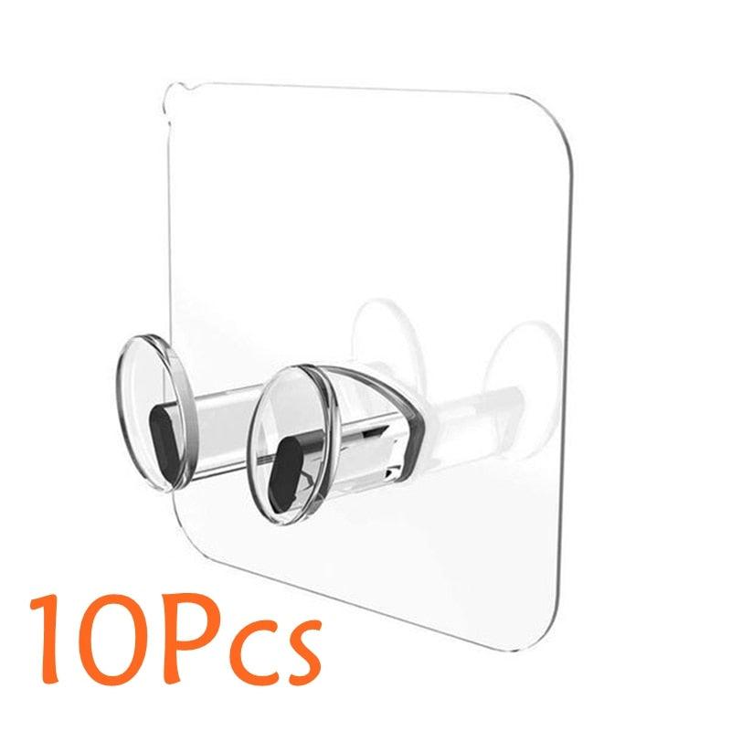 Self-Adhesive Wall Storage Hooks, No-Drill