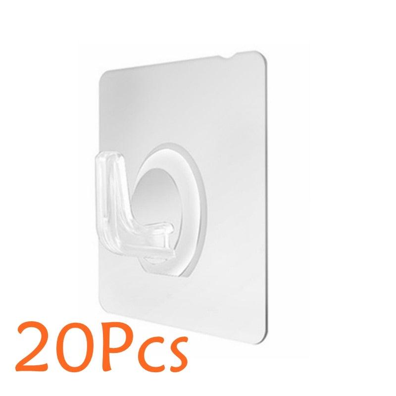 Self-Adhesive Wall Storage Hooks, No-Drill