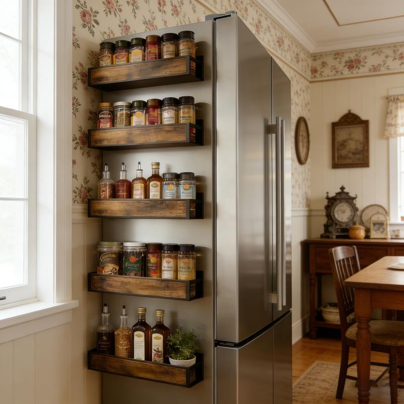 Magnetic Fridge Organizer Shelf, No-Drill