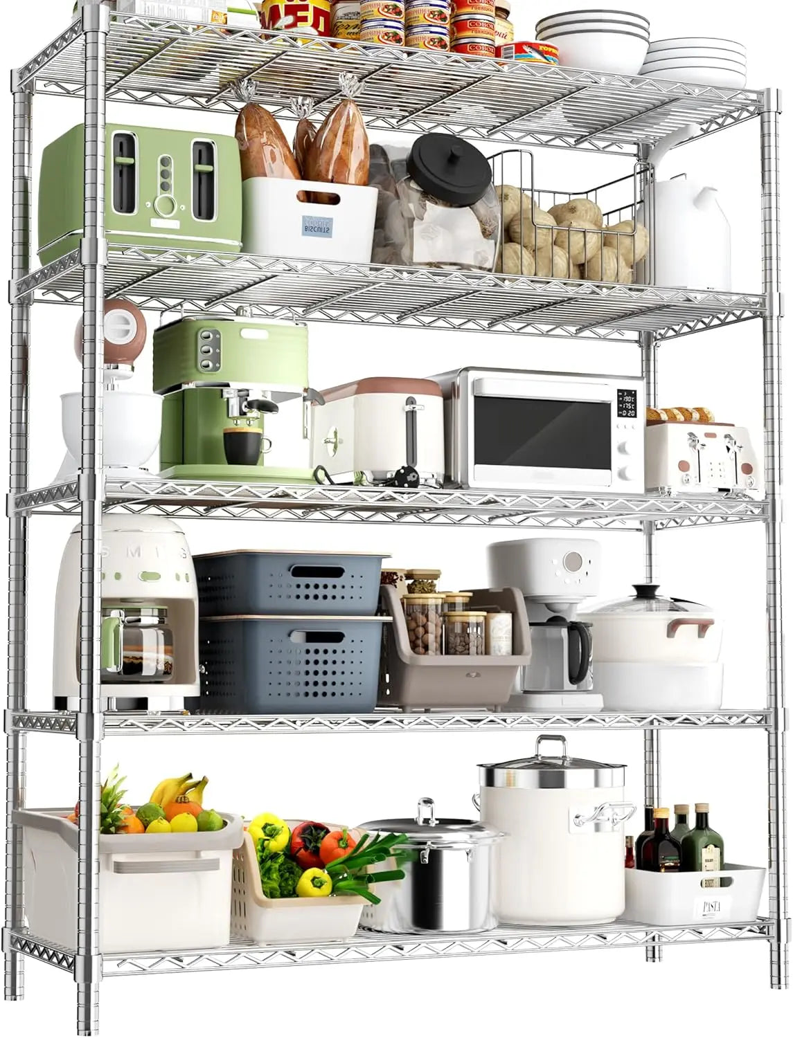 Hausvita Storage Shelves Heavy Duty, 48" L x 20" W x 72" H